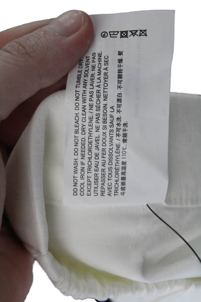 Theory Womens White Cropped Dress Pants Linen Blend Size 10