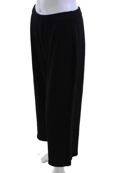 St. John Basics Women Cropped Wool Blend Black Pants Size 10
