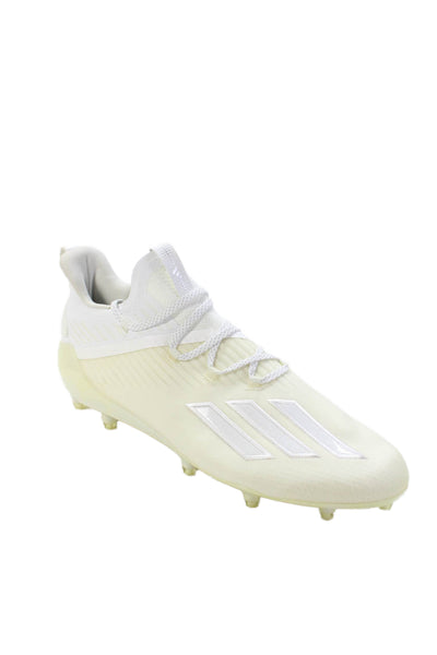 Adidas Mens Adizero Lace Up Football Cleat Sneakers White Size 15