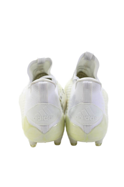Adidas Mens Adizero Lace Up Football Cleat Sneakers White Size 15
