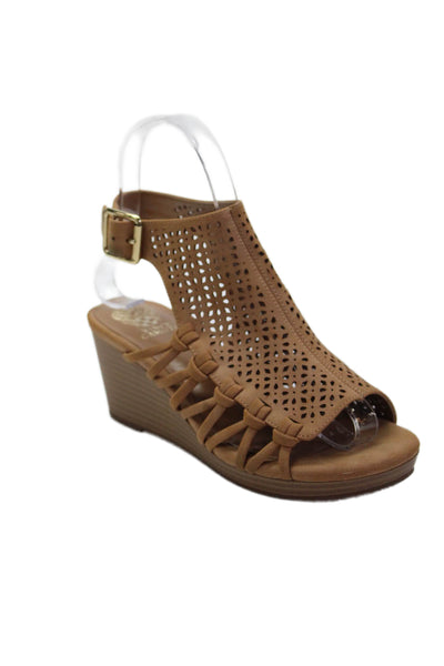 Vince Camuto Childrens Girls Slingbacks Wedge Sandals Brown Size 2 Medium