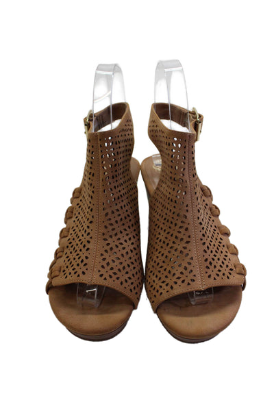 Vince Camuto Childrens Girls Slingbacks Wedge Sandals Brown Size 2 Medium