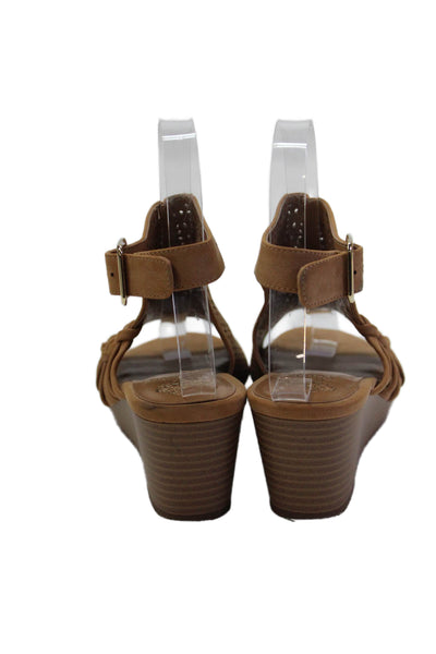 Vince Camuto Childrens Girls Slingbacks Wedge Sandals Brown Size 2 Medium