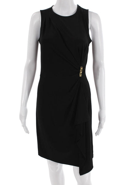 Michael Michael Kors Women Sheath Dress Black Sleeveless Zip Size S