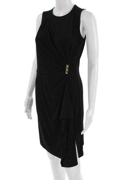Michael Michael Kors Women Sheath Dress Black Sleeveless Zip Size S
