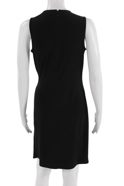 Michael Michael Kors Women Sheath Dress Black Sleeveless Zip Size S