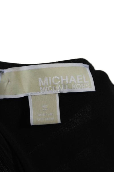 Michael Michael Kors Women Sheath Dress Black Sleeveless Zip Size S