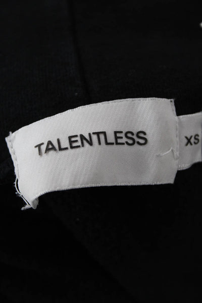 Talentless Unisex Pullover Hoodie Black 100% Cotton Size XS