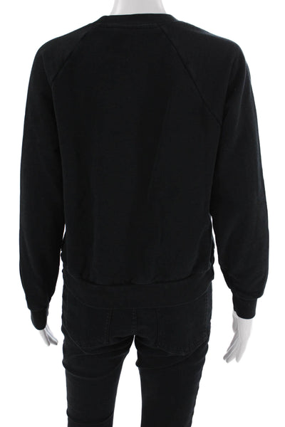 TNA Women Pullover Sweatshirts Black Crew Neck Long Sleeve Size XS