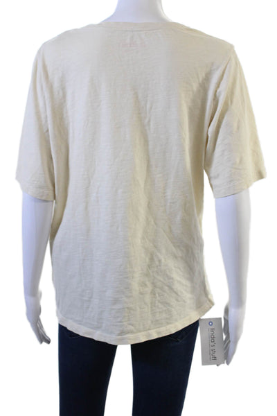 Ba&Sh Women Basic Graphic Cotton Round Neck Short Sleeve T-Shirt Size S