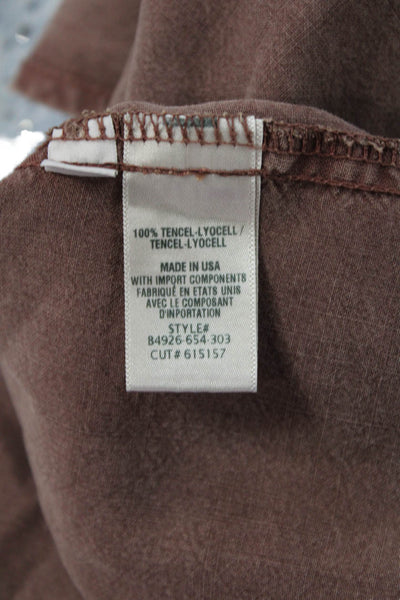 Bella Dahl Women Brown Tencel Sleeveless Tank Bohemian Size M