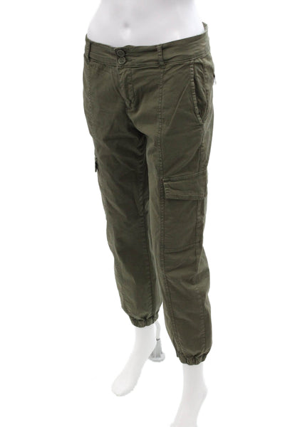 Sanctuary Women Cropped Cargo Pants Army Green Size 26