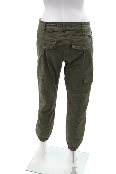 Sanctuary Women Cropped Cargo Pants Army Green Size 26
