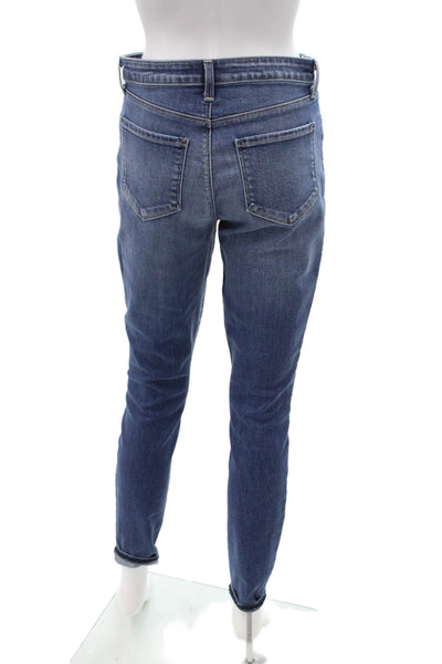 L'Agence Women Skinny Ankle Jeans Blue Mid-Rise Size 28