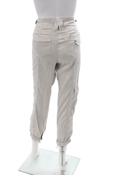 Marrakech Women Cropped Cargo Pants Beige Button Size 26