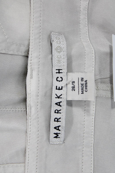 Marrakech Women Cropped Cargo Pants Beige Button Size 26