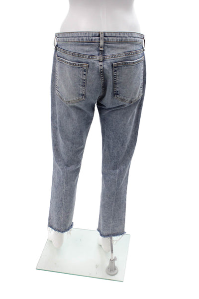 Rag & Bone Womens Boyfriend Cropped Jeans Blue Mid-Rise Size 27