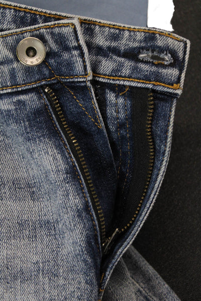 Rag & Bone Womens Boyfriend Cropped Jeans Blue Mid-Rise Size 27