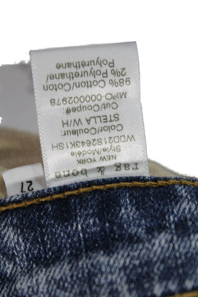 Rag & Bone Womens Boyfriend Cropped Jeans Blue Mid-Rise Size 27
