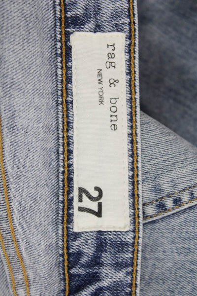Rag & Bone Womens Boyfriend Cropped Jeans Blue Mid-Rise Size 27