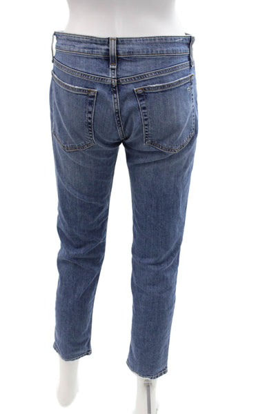 Rag & Bone Women Ankle Cropped Jeans Blue Mid-Rise Size 25