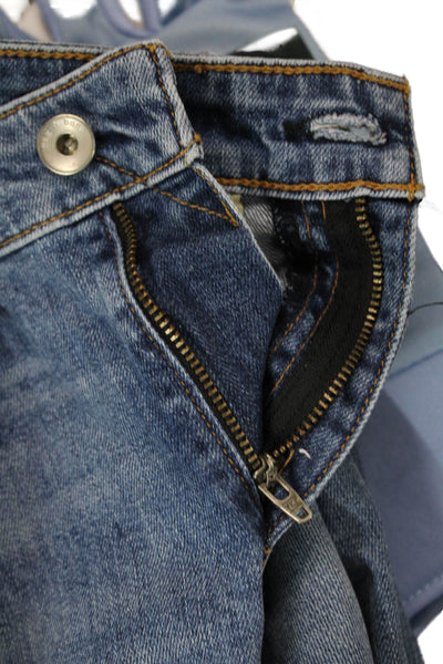 Rag & Bone Women Ankle Cropped Jeans Blue Mid-Rise Size 25
