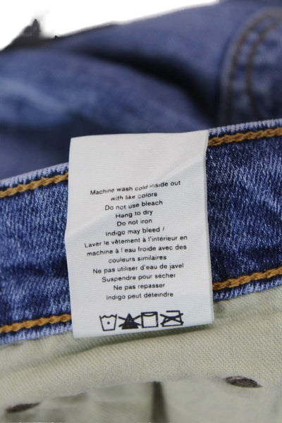 Rag & Bone Women Ankle Cropped Jeans Blue Mid-Rise Size 25