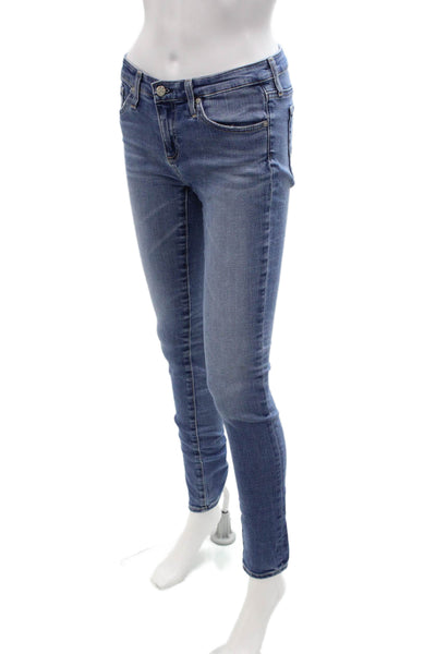 AG Women Ankle Skinny Jeans Blue Mid-Rise 28in Inseam Size 26
