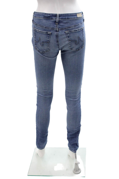 AG Women Ankle Skinny Jeans Blue Mid-Rise 28in Inseam Size 26