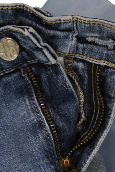 AG Women Ankle Skinny Jeans Blue Mid-Rise 28in Inseam Size 26