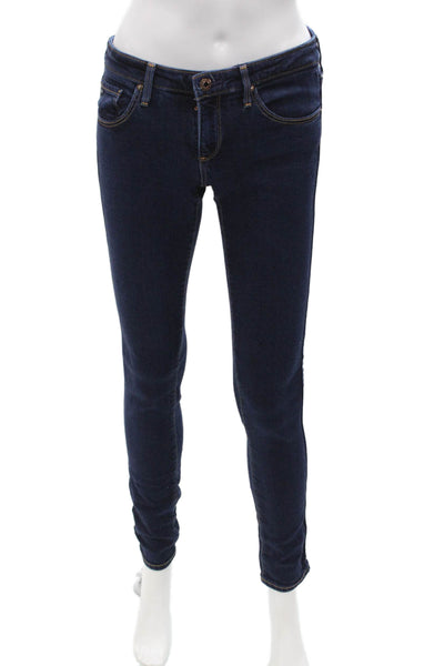 AG Women Skinny Jeggings Dark Blue Mid-Rise Size 26