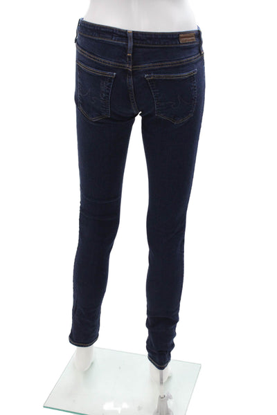 AG Women Skinny Jeggings Dark Blue Mid-Rise Size 26
