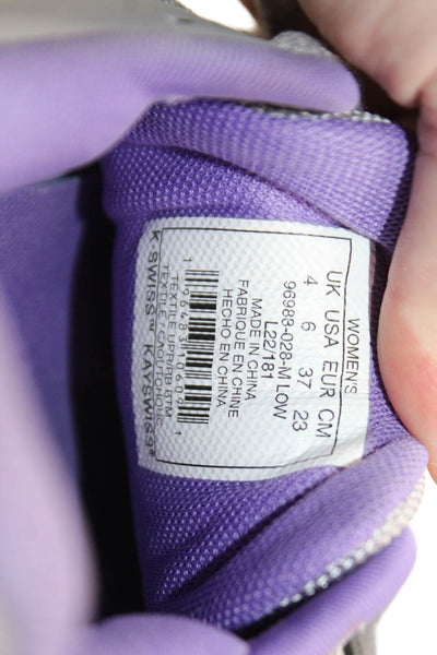 K Swiss Womens Round Toe Lace Up Low Top Sneakers Purple Size 6