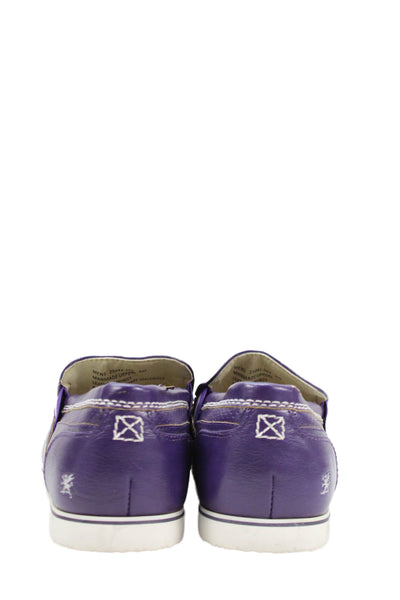 Stacy Adams Mens Leather Slide On Dress Shoe Loafers Purple Size 8 Medium