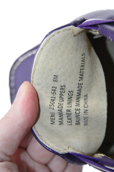Stacy Adams Mens Leather Slide On Dress Shoe Loafers Purple Size 8 Medium