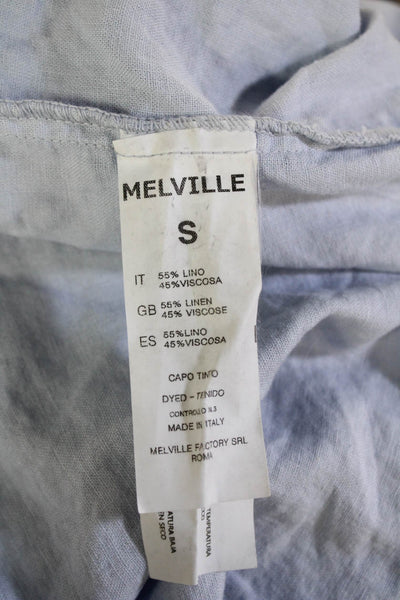 Brandy Melville Women Light Blue V-Neck Camisole Linen Viscose Size S
