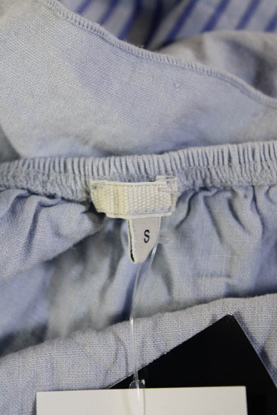 Brandy Melville Women Light Blue V-Neck Camisole Linen Viscose Size S