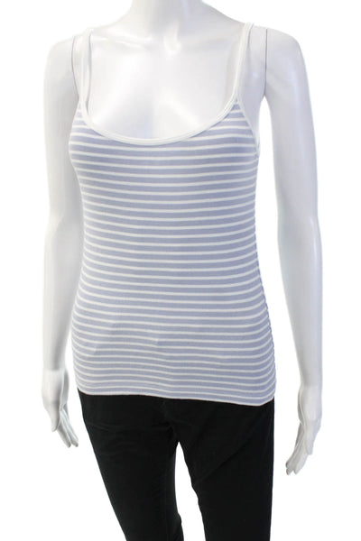 Brandy Melville, Womens Light Blue Striped Cotton Camisole Round Neck Size XS