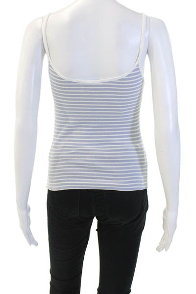 Brandy Melville, Womens Light Blue Striped Cotton Camisole Round Neck Size XS