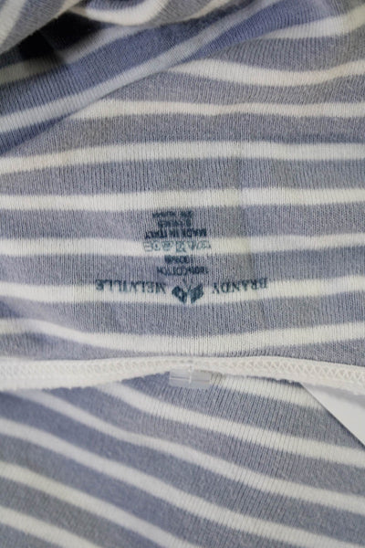 Brandy Melville, Womens Light Blue Striped Cotton Camisole Round Neck Size XS