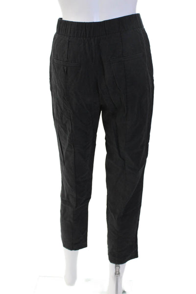 Kobi Halperin Womens Black Ankle Cropped Cotton Pants Drawstring Size XS