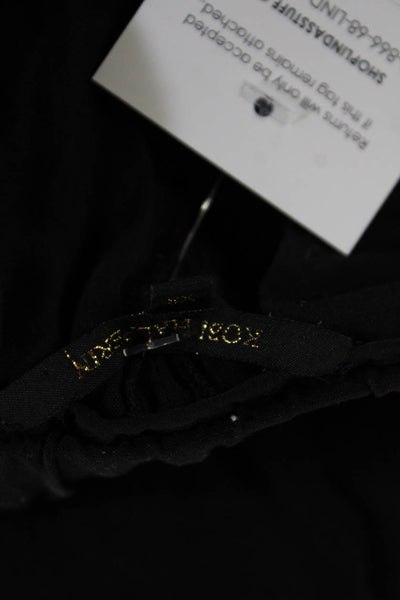 Kobi Halperin Womens Black Ankle Cropped Cotton Pants Drawstring Size XS