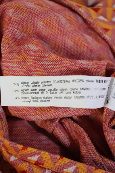 Zara Women Orange Aztec Geometric Pants Size S