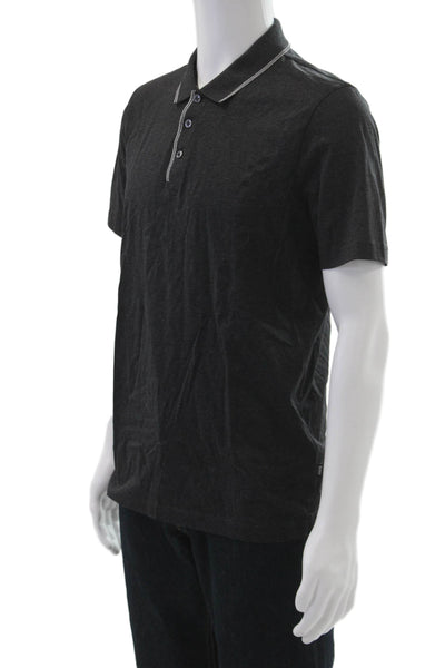 Boss Hugo Boss Men Black Short Sleeve Polo Designer Size M