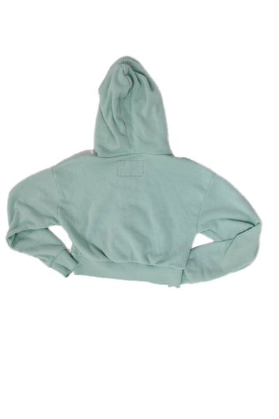 Katie J Girls Solid Two Pocket Full Zip Hoodie Blue Size M