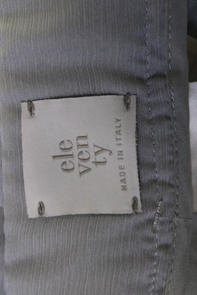 ELEVENTY Women Pleated Maxi Skirt Gray Size 2