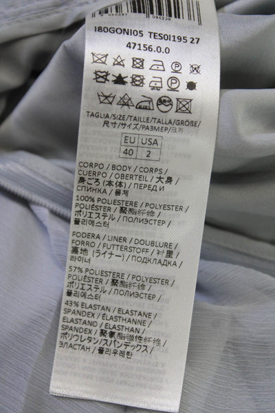 ELEVENTY Women Pleated Maxi Skirt Gray Size 2