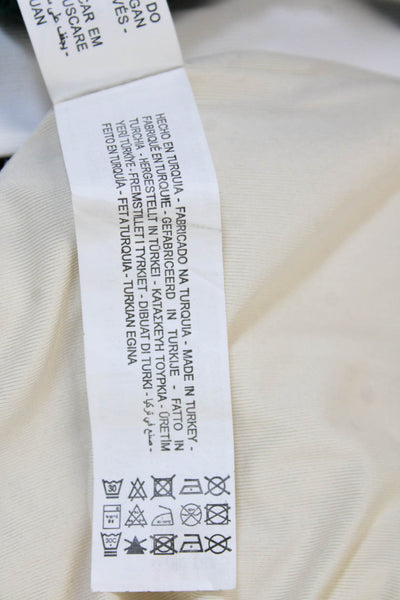 Zara Women Cropped Camisole Beige Square Neck Button Size S