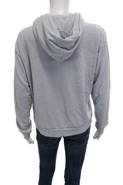 Brandy Melville Women Full-Zip Gray Hoodie Long Sleeve Size S