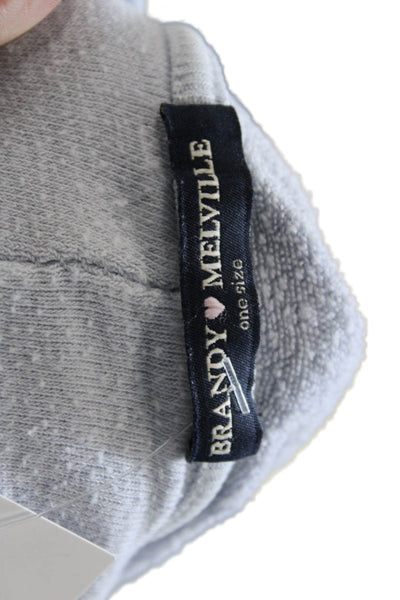 Brandy Melville Women Full-Zip Gray Hoodie Long Sleeve Size S